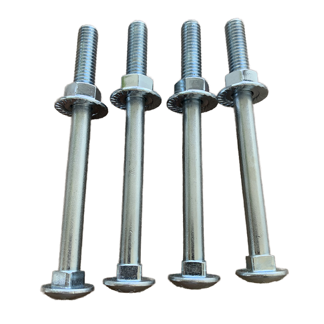 CARRIAGE BOLT WITH SERRATED FLANGE NUT